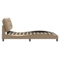 vidaXL Estructura de cama cabecero cuero sintético capuchino 120x200cm