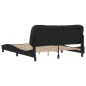 vidaXL Estructura de cama con cabecero cuero sintético negro 160x200cm vidaXL Estructura de cama con cabecero cuero sintético negro 160x200cm