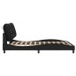 vidaXL Estructura de cama con cabecero cuero sintético negro 160x200cm vidaXL Estructura de cama con cabecero cuero sintético negro 160x200cm