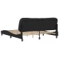 vidaXL Estructura de cama con cabecero cuero sintético negro 180x200cm vidaXL Estructura de cama con cabecero cuero sintético negro 180x200cm