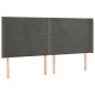 vidaXL Cama box spring colchón y LED terciopelo gris oscuro 160x200 cm vidaXL Cama box spring colchón y LED terciopelo gris oscuro 160x200 cm