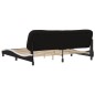 vidaXL Estructura de cama con cabecero cuero sintético negro y blanco vidaXL Estructura de cama con cabecero cuero sintético negro y blanco