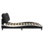 vidaXL Estructura de cama con cabecero cuero sintético negro y blanco vidaXL Estructura de cama con cabecero cuero sintético negro y blanco