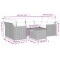 vidaXL Set de comedor de jardín 7 pzas y cojines ratán sintético negro vidaXL Set de comedor de jardín 7 pzas y cojines ratán sintético negro