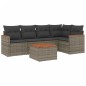vidaXL Set de muebles de jardín 6 pzas y cojines ratán sintético gris vidaXL Set de muebles de jardín 6 pzas y cojines ratán sintético gris