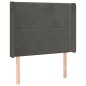 vidaXL Cama box spring colchón y LED terciopelo gris oscuro 90x190 cm vidaXL Cama box spring colchón y LED terciopelo gris oscuro 90x190 cm