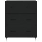 vidaXL Aparador alto madera contrachapada negro 69,5x34x180 cm vidaXL Aparador alto madera contrachapada negro 69,5x34x180 cm