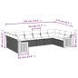 vidaXL Set de sofás de jardín 10 pzas cojines ratán sintético negro vidaXL Set de sofás de jardín 10 pzas cojines ratán sintético negro