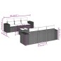 vidaXL Set de comedor de jardín 7 pzas y cojines ratán sintético negro vidaXL Set de comedor de jardín 7 pzas y cojines ratán sintético negro