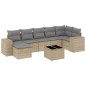 vidaXL Juego de sofás de jardín con cojines beige 8 pzas ratán PE vidaXL Juego de sofás de jardín con cojines beige 8 pzas ratán PE
