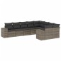 vidaXL Set de muebles de jardín 9 pzas y cojines ratán sintético gris vidaXL Set de muebles de jardín 9 pzas y cojines ratán sintético gris