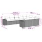 vidaXL Set de sofás de jardín 10 pzas con cojines ratán sintético gris vidaXL Set de sofás de jardín 10 pzas con cojines ratán sintético gris