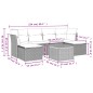 vidaXL Set de sofás de jardín 7 piezas con cojines ratán PE gris vidaXL Set de sofás de jardín 7 piezas con cojines ratán PE gris