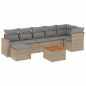 vidaXL Juego de sofás jardín con cojines beige mezcla 8 pzas ratán PE vidaXL Juego de sofás jardín con cojines beige mezcla 8 pzas ratán PE