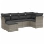 vidaXL Set de muebles de jardín 6 pzas y cojines ratán sintético gris vidaXL Set de muebles de jardín 6 pzas y cojines ratán sintético gris