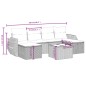 vidaXL Set de muebles de jardín 6 pzas y cojines ratán sintético gris vidaXL Set de muebles de jardín 6 pzas y cojines ratán sintético gris