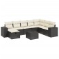 vidaXL Set de comedor de jardín 7 pzas y cojines ratán sintético negro vidaXL Set de comedor de jardín 7 pzas y cojines ratán sintético negro