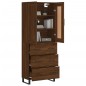 vidaXL Aparador alto madera contrachapada marrón roble 69,5x34x180 cm vidaXL Aparador alto madera contrachapada marrón roble 69,5x34x180 cm