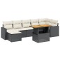 vidaXL Set de sofás de jardín 8 piezas y cojines ratán sintético negro vidaXL Set de sofás de jardín 8 piezas y cojines ratán sintético negro