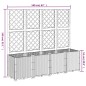 vidaXL Jardinera con enrejado PP negro 160x40x140 cm