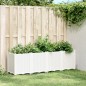 vidaXL Jardinera PP blanco 160x40x53 cm vidaXL Jardinera PP blanco 160x40x53 cm