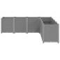 vidaXL Jardinera PP gris claro 160x160x53 cm vidaXL Jardinera PP gris claro 160x160x53 cm