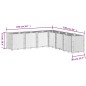 vidaXL Jardinera PP gris claro 160x160x53 cm vidaXL Jardinera PP gris claro 160x160x53 cm