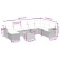 vidaXL Set de sofás de jardín 9 pzas con cojines ratán sintético beige