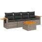 vidaXL Set de sofás de jardín 8 pzas y cojines ratán sintético gris vidaXL Set de sofás de jardín 8 pzas y cojines ratán sintético gris