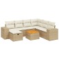 vidaXL Juego de sofás de jardín con cojines beige 8 pzas ratán PE vidaXL Juego de sofás de jardín con cojines beige 8 pzas ratán PE