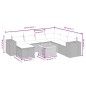 vidaXL Juego de sofás de jardín con cojines beige 8 pzas ratán PE vidaXL Juego de sofás de jardín con cojines beige 8 pzas ratán PE
