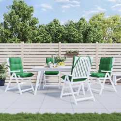 vidaXL Cojines para silla con respaldo bajo 4 uds tela Oxford verde