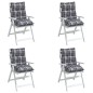 vidaXL Cojines para silla respaldo bajo 4 uds tela Oxford cuadros gris vidaXL Cojines para silla respaldo bajo 4 uds tela Oxford cuadros gris