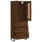 vidaXL Aparador alto madera contrachapada marrón roble 69,5x34x180 cm vidaXL Aparador alto madera contrachapada marrón roble 69,5x34x180 cm