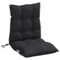 vidaXL Cojines para silla con respaldo bajo 4 uds tela Oxford negro