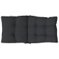 vidaXL Cojines para silla con respaldo bajo 4 uds tela Oxford negro