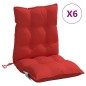 vidaXL Cojines para silla con respaldo bajo 6 uds tela Oxford rojo vidaXL Cojines para silla con respaldo bajo 6 uds tela Oxford rojo