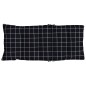 vidaXL Cojines para silla respaldo alto 4 uds tela a cuadros negro vidaXL Cojines para silla respaldo alto 4 uds tela a cuadros negro