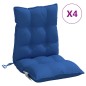 vidaXL Cojines para silla respaldo bajo 4 uds tela Oxford azul real vidaXL Cojines para silla respaldo bajo 4 uds tela Oxford azul real