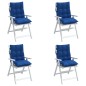 vidaXL Cojines para silla respaldo bajo 4 uds tela Oxford azul real vidaXL Cojines para silla respaldo bajo 4 uds tela Oxford azul real