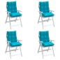 vidaXL Cojines para silla con respaldo bajo 4 uds tela Oxford turquesa vidaXL Cojines para silla con respaldo bajo 4 uds tela Oxford turquesa