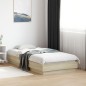 vidaXL Estructura de cama con luces LED roble Sonoma 75x190 cm vidaXL Estructura de cama con luces LED roble Sonoma 75x190 cm