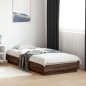 vidaXL Estructura de cama con luces LED roble marrón 90x200 cm vidaXL Estructura de cama con luces LED roble marrón 90x200 cm