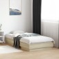 vidaXL Estructura de cama con luces LED roble Sonoma 90x190 cm