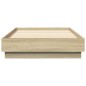 vidaXL Estructura de cama con luces LED roble Sonoma 90x190 cm