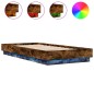 vidaXL Estructura de cama con luces LED roble ahumado 90x200 cm