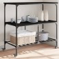 vidaXL Carrito de cocina madera de ingeniería negro 100x50x95 cm vidaXL Carrito de cocina madera de ingeniería negro 100x50x95 cm