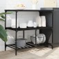 vidaXL Carrito de cocina madera de ingeniería negro 100x50x95 cm vidaXL Carrito de cocina madera de ingeniería negro 100x50x95 cm