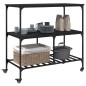 vidaXL Carrito de cocina madera de ingeniería negro 100x50x95 cm vidaXL Carrito de cocina madera de ingeniería negro 100x50x95 cm