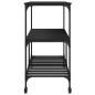 vidaXL Carrito de cocina madera de ingeniería negro 100x50x95 cm vidaXL Carrito de cocina madera de ingeniería negro 100x50x95 cm